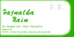 hajnalka main business card